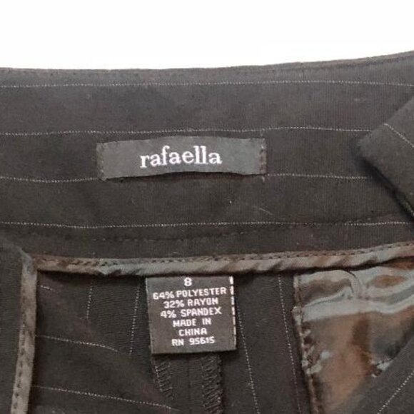 rafaella, Black with Grey pinstripe, dressy, straight leg pants, Sz: 8, NWT - Picture 3 of 12
